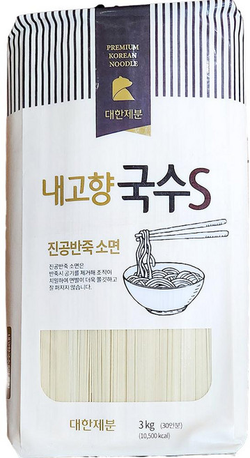 내고향 소면 국수 S 대한제분 3K 6개 면류, 3kg