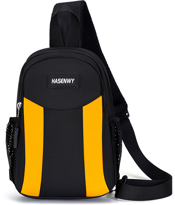 작은 등산 가방 심플 미니 힙색 허리 어깨 방수 스포츠 운동 조깅 가슴 남자 돈 웨이스트 소형, 노랑