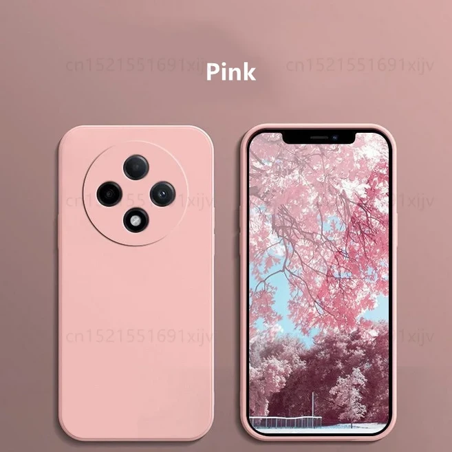Xiaomi Poco C75 커버 Funda Coque 용 케이스 기존 액체 실리콘 소프트 TPU 전화 범퍼, 01 For Poco C75, 03 Pink