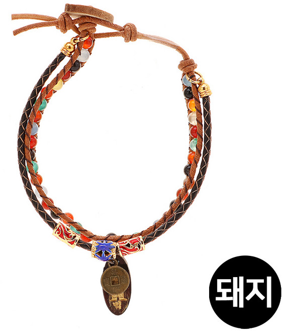 호연 불교 기원 돈 원석 가죽팔찌 돼지띠