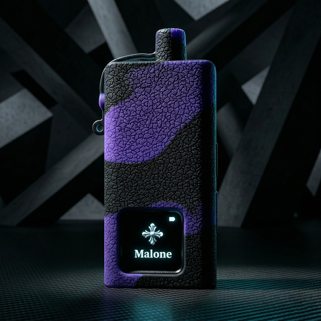 헤스티유 전자 담배용 실리콘 케이스 말론 전담 호환용, 1개, 블랙퍼플