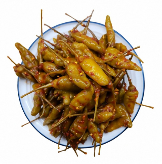 국내생산 산고추 무침 500g 1kg 새콤 매콤 고소한 볶음참깨 듬뿍넣은 수제 집반찬 밑반찬