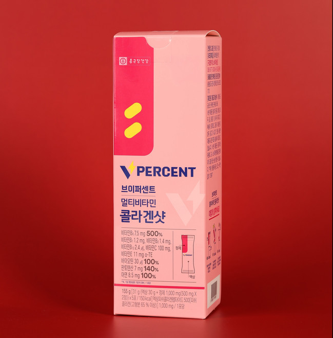 종근당건강 브이퍼센트 멀티비타민 콜라겐샷, 5회분, 3개