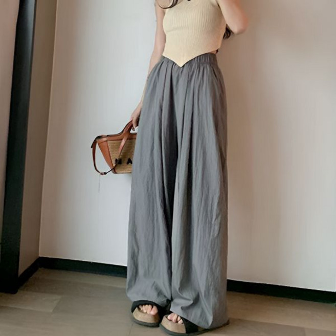 숲과사람들 여성 여름 구김 없는 밴딩 팬츠