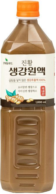 산내들푸드 수제 무설탕 국산 100% 생강즙 진황생강원액, 1L, 1개