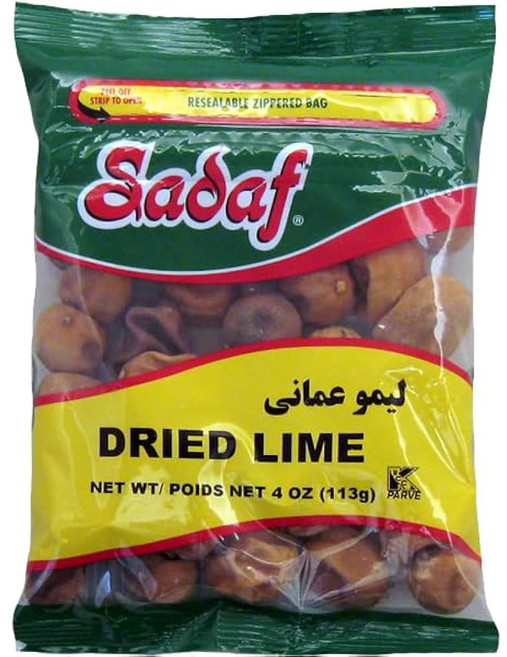 사다프 건조 라임 요리 및 음식 향료용 점보 건조 라임 레몬 오만이 페르시아 라임 중동 요리 코셔 4온스 리셀링, 4 Ounce Pack of 1