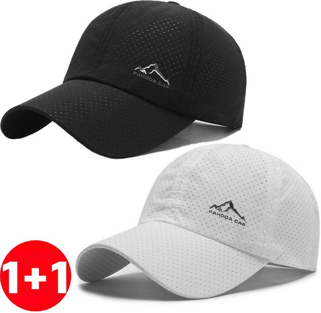 1+1 드림시오 고급 아이스 메쉬캡 매쉬모자 여름모자 야구모자 통풍 시원한 무지볼캡