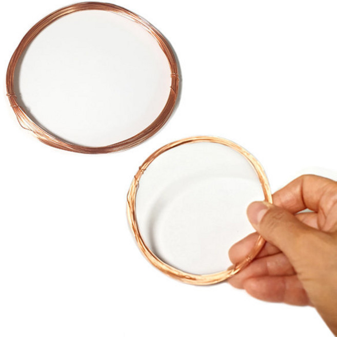 코팅안된 구리선 0.5x10m 동선 구리 철사 과학 실험, 1개