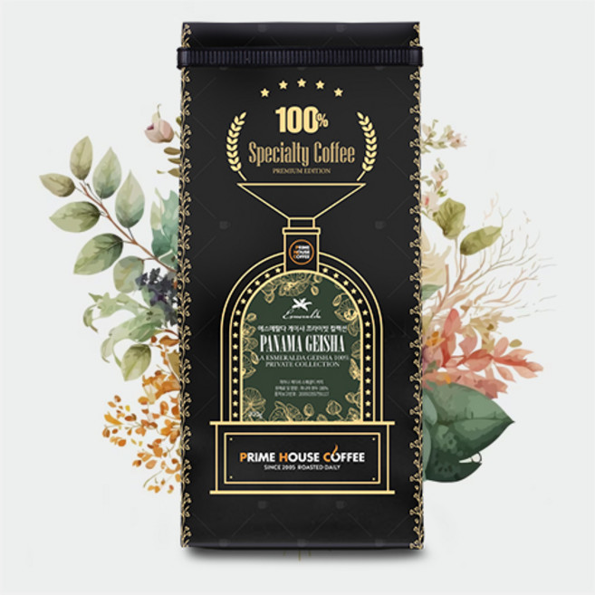 에스메랄다 게이샤 스페셜티 원두커피 200g, 홀빈 (분쇄안함), 1개