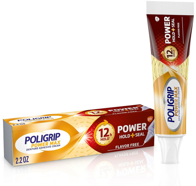 POLIGRIP POWER MAX假牙黏著劑 無香料配方, 1個