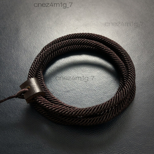 牛皮繩項鍊繩 粗款手工牛皮頭 適用吊墜掛繩玉牌項鍊 長68cm/短58cm