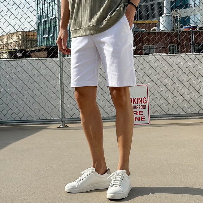 더맨쉽 여름 데일리 베이직 스판 5부 면 반바지 IDTCP15001