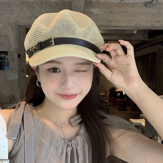 여성 여름 베레모 메쉬 헌팅캡 시원한 캡모자 메쉬캡 팔각모 밀짚모자 빵모자