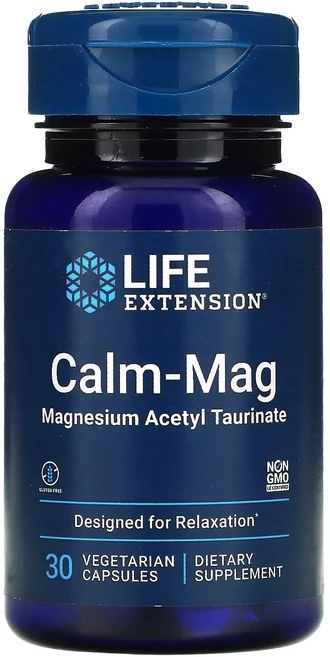 단백질 비타민 철분 마그내슘 칼슘 Life Extension Calm-Mag 마그네슘 아세틸 타우리네이트 베지 캡슐 30정 고루고루섭취해주세요, LifeExtensionCalmMag마그네슘아세틸타우리, 1개 - 쿠팡