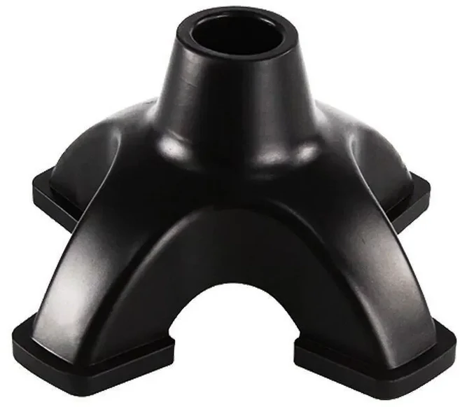 4개의 다리가 있는 두껍고 내마모성이 뛰어나고 안정적인 고무 헤드 커버 미끄럼 방지 지팡이 이중 목발 하, 01 1 pcs