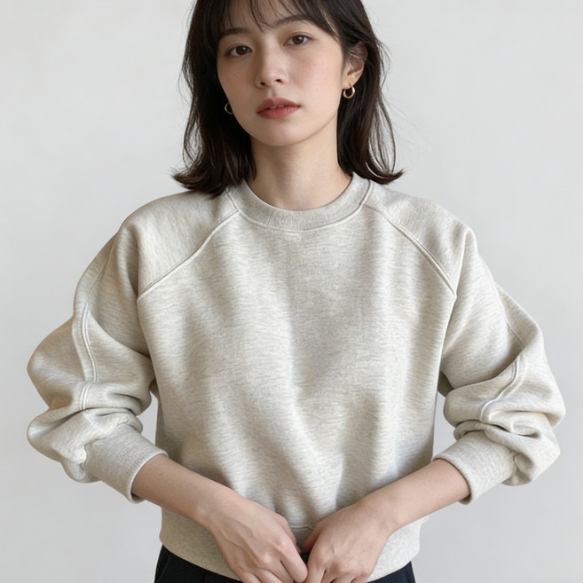 샤일리 여성 캐주얼 라운드넥 맨투맨