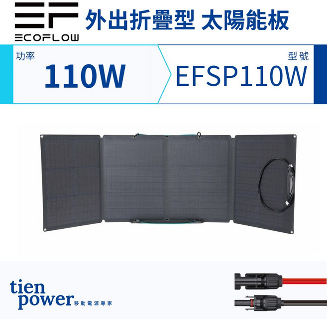 ECOFLOW 110W 便攜太陽能板, 1個