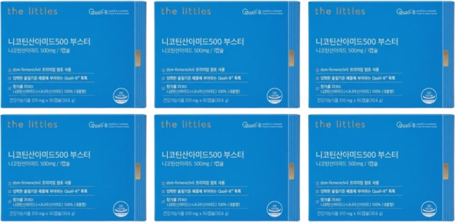 더리틀스 니코틴산아미드500부스터 60캡슐 2개월분 1BOX, 6개, 60정 - 쿠팡