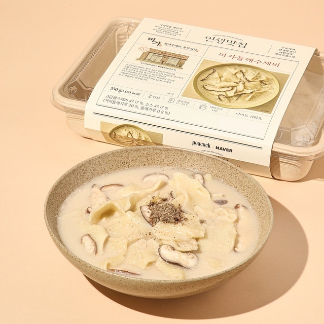 피코크 브랜드관 미가 들깨수제비 530g