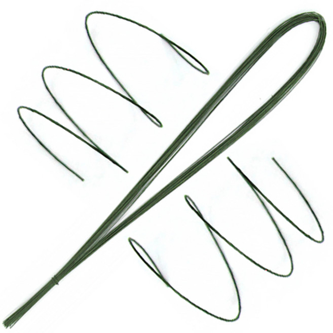 attizone 꽃철사 지철사 꽃테이프 플라워테이프 나뭇잎 장미엽 꽃만들기 공예 꽃만들기 재료, 꽃철사 (소포장) 27호-녹색