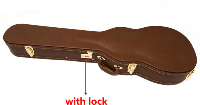 LP ES SG 스타일 일렉트릭 기타용 목재 하드 쉘 기타 케이스 보호용 운반 상자, [02] Without logo