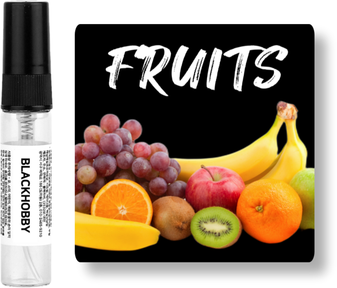 [3+1] 블랙하비 과일향 베스트 10종 드레스퍼퓸 / 사탕수수 발효 베이스 사용, 1개, 4ml, 008. 그린그레이프