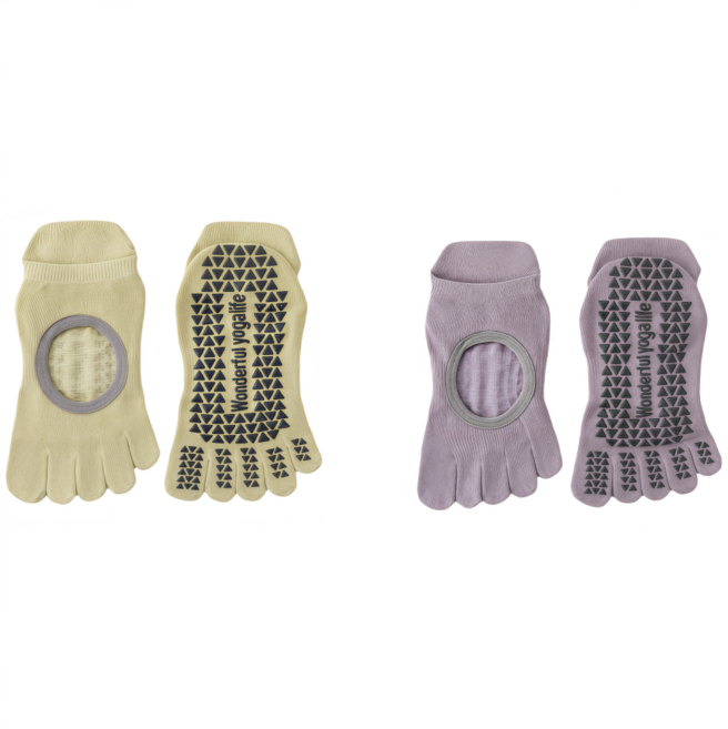 와아아 필라테스 요가 논슬립 토삭스 2컬레세트