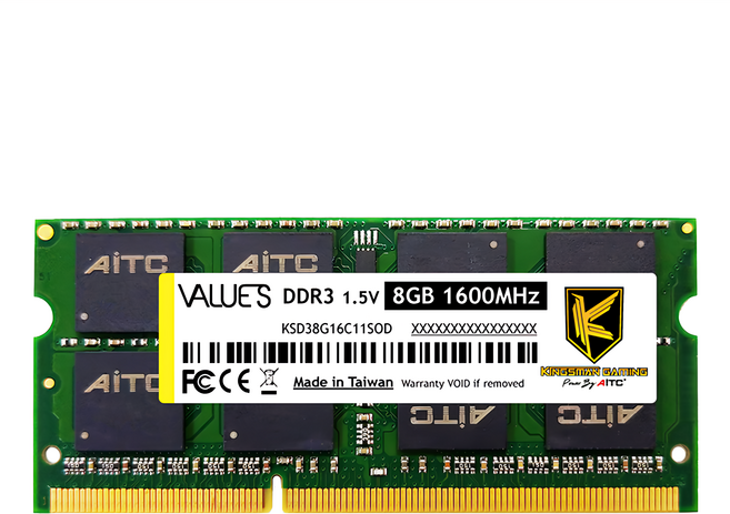 AITC DDR3L 筆記型記憶體, Value S DDR3L, 1個