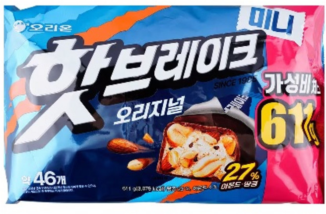 오리온 핫브레이크 미니, 611g, 1개