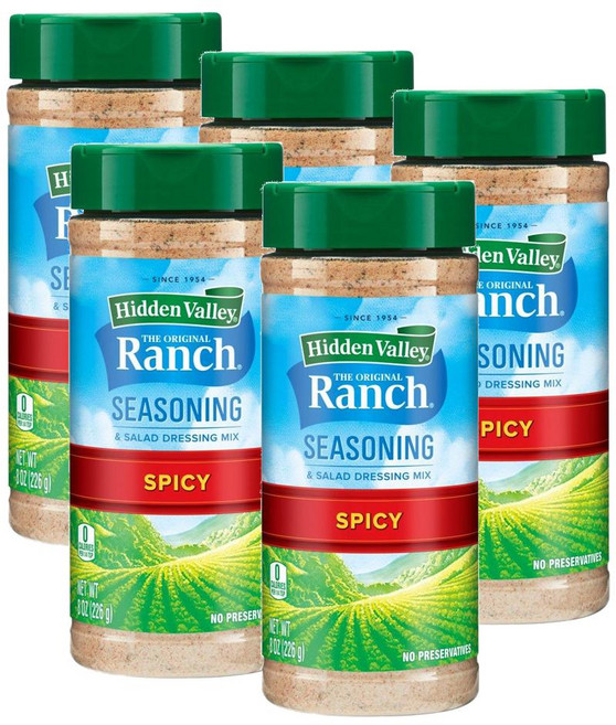 히든벨리 스파이시 오리지널 랜치 시즈닝 샐러드 드레싱 믹스 Hidden Valley Spicy Original Ranch Seasoning, 5개, 226g