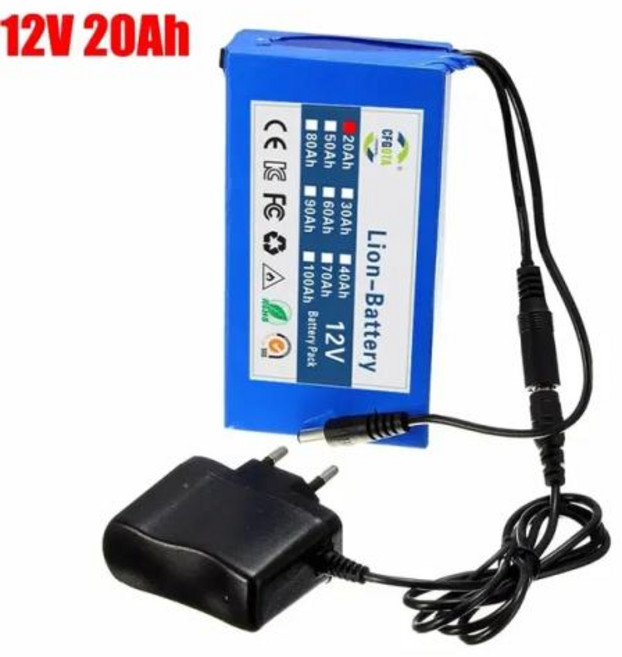 리튬 폴리머 슈퍼 충전식 배터리 12V 배터리 충전 보호 DC 12V 30000mAh 백업 리튬 이온 12V 배터리 팩, 1개, 03 12v 20Ah