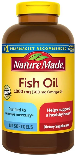 네이처메이드 피쉬 오일 1000mg 소프트젤 320정, 1개 - 쿠팡