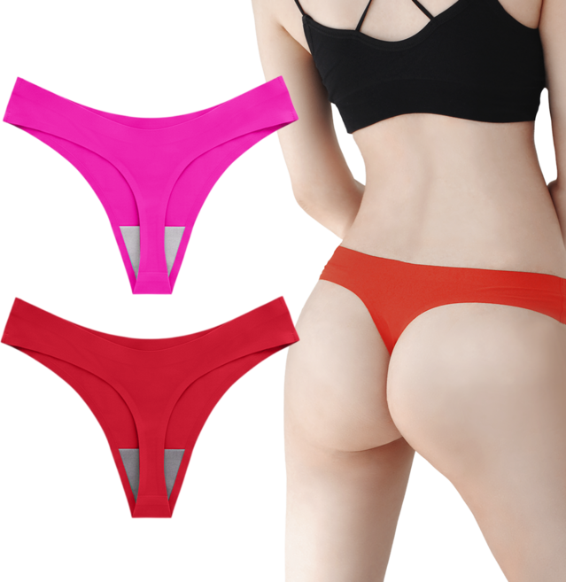 아네드 여성 노라인 컬러풀 티팬티 섹시 심리스 2P