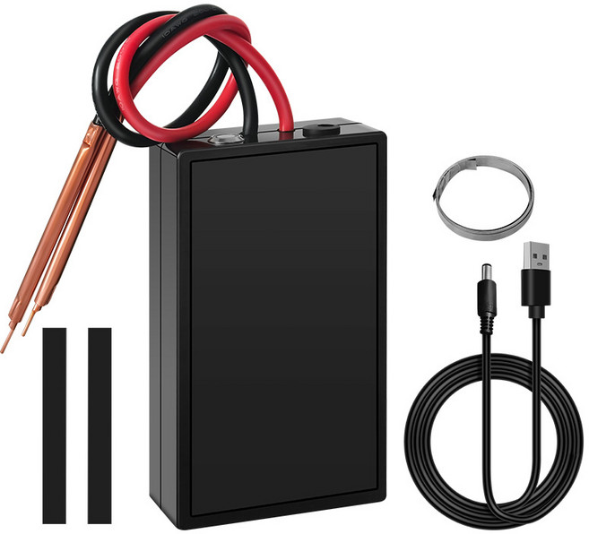 배터리 스팟 용접기 스폿 휴대용 핸드 충전식 조정 가능한 미니 18650 도구 키트 6 기, 1.Black, 1개