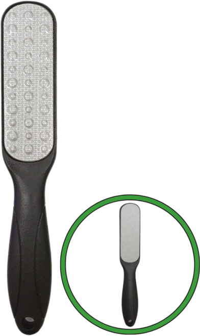 이지케어 양면 스테인리스 풋파일 발각질 제거기 블랙, 30g, 1개, 1개입