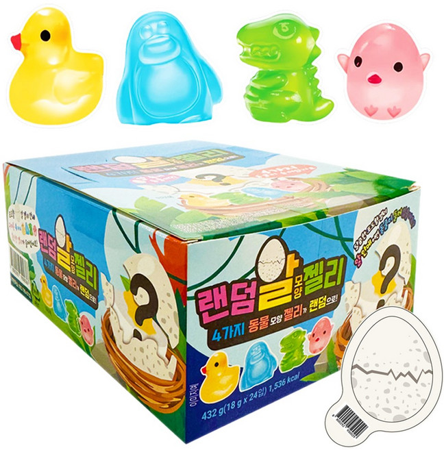 랜덤 알모양 젤리 432g 1case 과일젤리 동물모양젤리