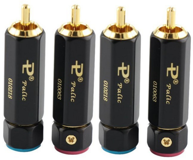 百威 鍍金鎖式 RCA 訊號線接頭, 1個, 1顆