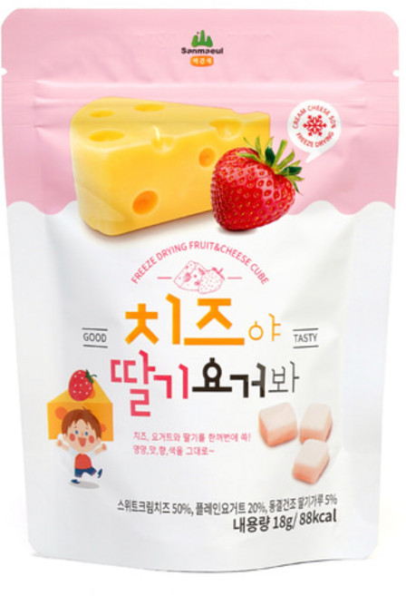 치즈야 딸기 요거봐 와인안주치즈 위스키 안주 18g, 딸기맛, 3개