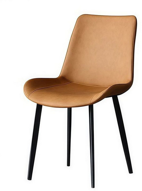 심플한 식탁 의자 2개 등받이 의자 인테리어 침실 의자 식당 테이블의자 YSQ, 브라운