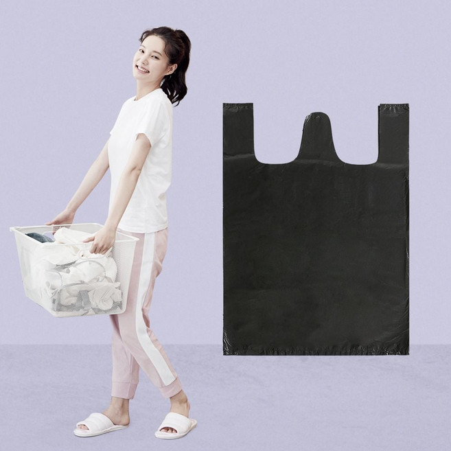 HWA 검정 대형비닐봉투 65cmx98cm 20매 세트, 1개