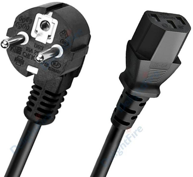 1.5M EU 전원 케이블 피그테일 C5 C13 전원 공급 케이블 220V IEC320 연장 코드 PC 컴퓨터 프린터 TV 모니터 충전용, 색상: 6. 1.5M C13, 1개