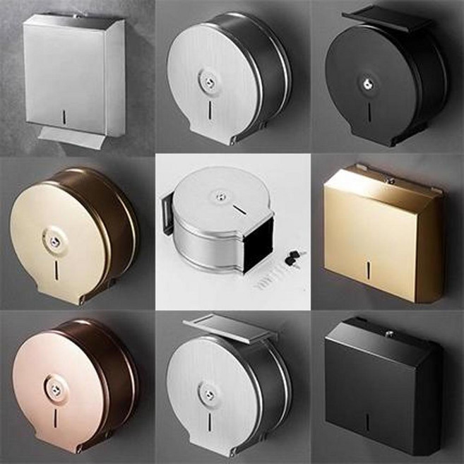 스텐 화장실 핸드타올 케이스 점보롤 페이퍼 타올 디스펜서, 페이퍼(무광블랙), 1개