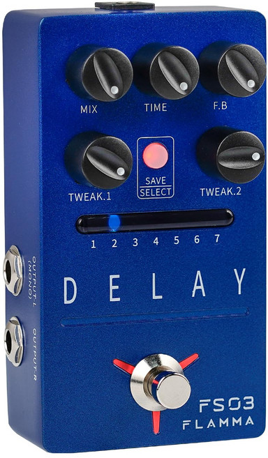 FLAMMA FS03 80 6 Stereo Digital Delay Effects Ped 스테레오 디지털 딜레이 페달 기타, 1개