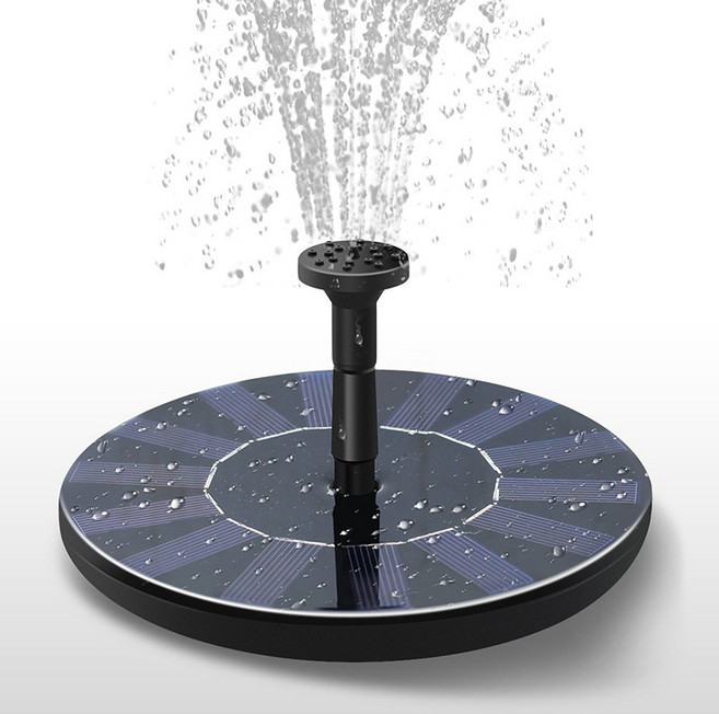 다채로운 LED 조명이 있는 플로팅 태양열 분수 정원 새 목욕 패널 구동 물 펌프 장식, 02 Without Led