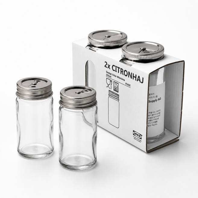이케아 시트론하이 미니 양념통 후추통, 2세트, 60ml