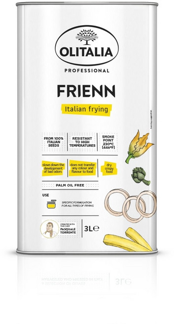OLITALIA 奧利塔 FRIENN 高溫專用葵花油, 1個, 3L：實重3kg【店取最多1桶】,超商/店到店：限重5kg