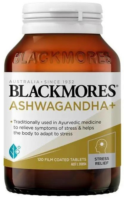 호주 블랙모어스 Blackmores Ashwagandha + 아슈와간다 +, 5개, 120정