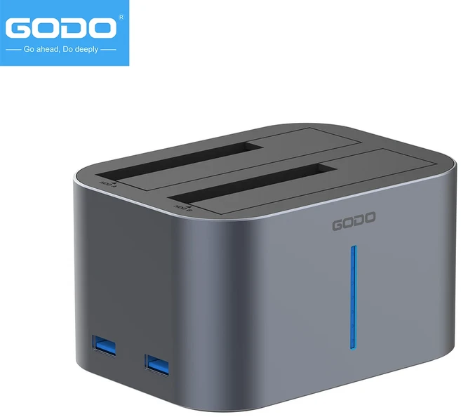 NVMe SSD 허브2.5/3.5인치 SATA 드라이브용 GODO USB 3.0 및 Type-C HDD/SSD 도킹 스테이션 LED 표시기 -, 01 CHINA