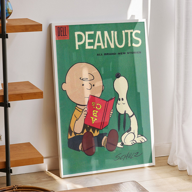 스누피 그림 포스터 snoopy 빈티지 일러스트 액자 카페 감성 아기방 인테리어 소품 36, A2 사이즈(420x594mm), A2포스터만 구매