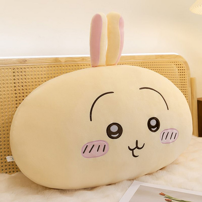 먼작귀 치이카와 우사기 하치와레 머리 베개 등받이 쿠션 대형 베개 소파 침실 낮잠 인테리어, 35cm